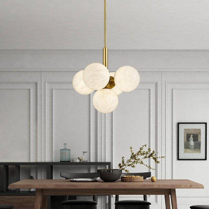 Small Alabaster Globe Pendant Light | Copper & Mid Century Design | Vinlighting | Vinlighting