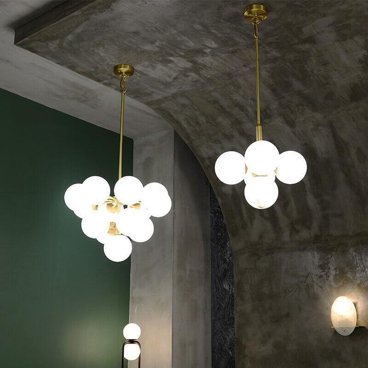 Small Alabaster Globe Pendant Light | Copper & Mid Century Design | Vinlighting | Vinlighting
