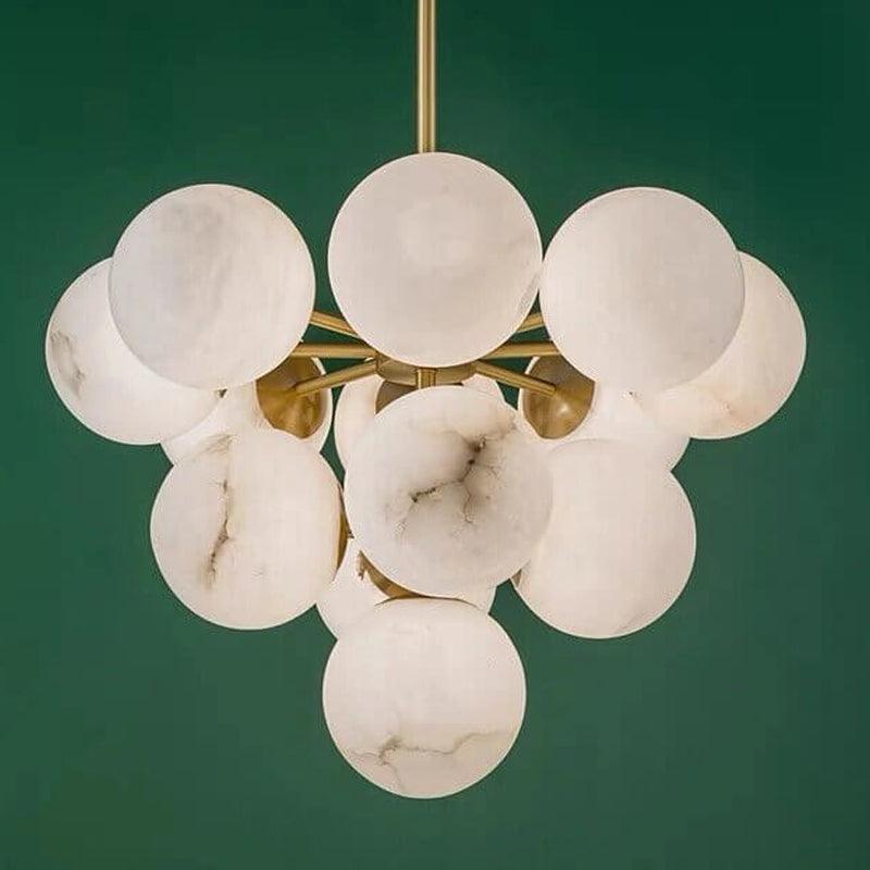 Small Alabaster Globe Pendant Light | Copper & Mid Century Design | Vinlighting | Vinlighting