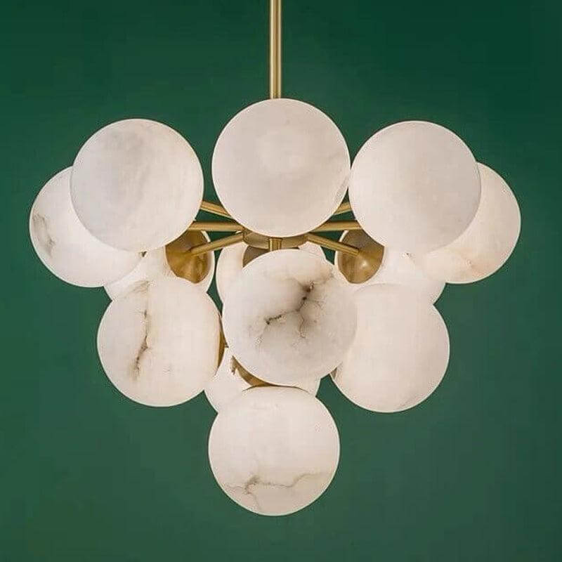 Small Alabaster Globe Pendant Light | Copper & Mid Century Design ...