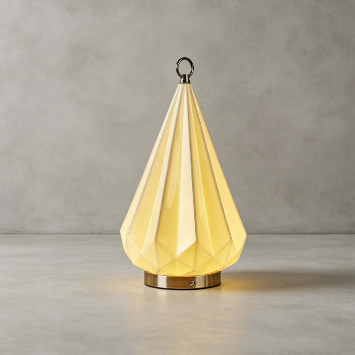 Solene Table Lamp | Bauhaus Ceramic LED Lamp for Bedroom Decor