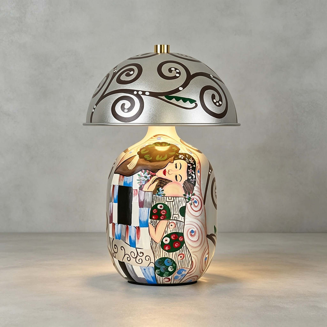 Solis Artistic Portrait Ceramic Table Lamp for Bedroom &amp; Living Room