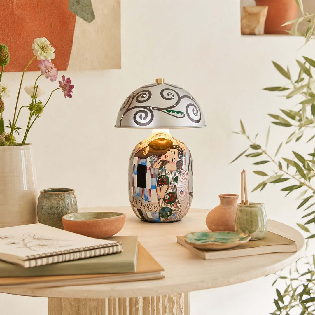 Solis Artistic Portrait Ceramic Table Lamp for Bedroom &amp; Living Room