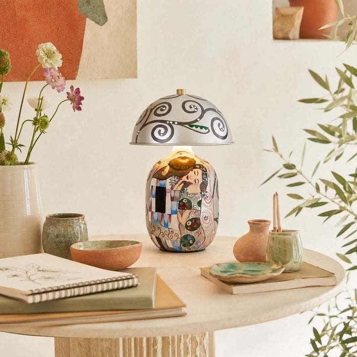 Solis Artistic Portrait Ceramic Table Lamp for Bedroom &amp; Living Room