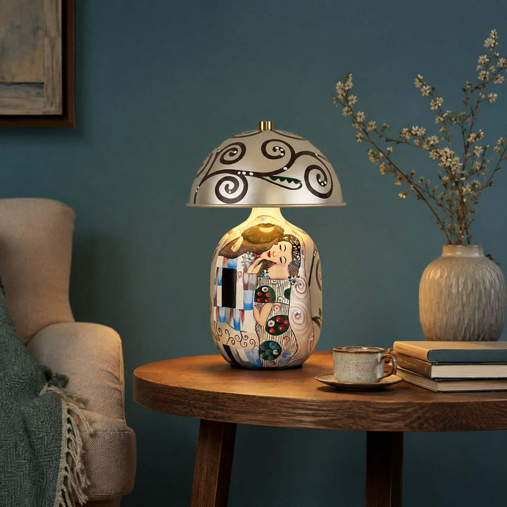 Solis Artistic Portrait Ceramic Table Lamp for Bedroom &amp; Living Room