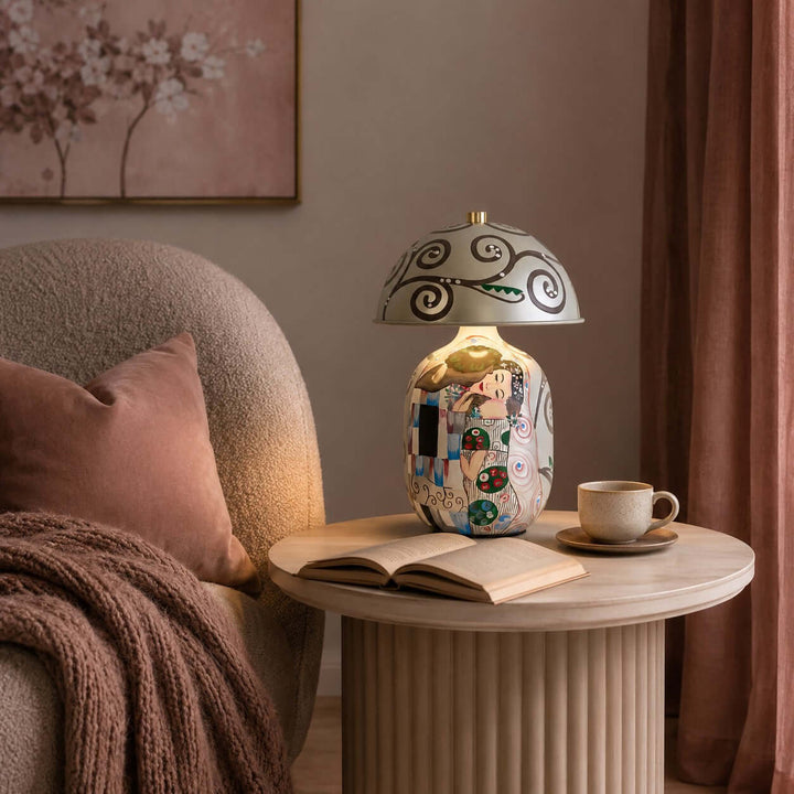 Solis Artistic Portrait Ceramic Table Lamp for Bedroom &amp; Living Room