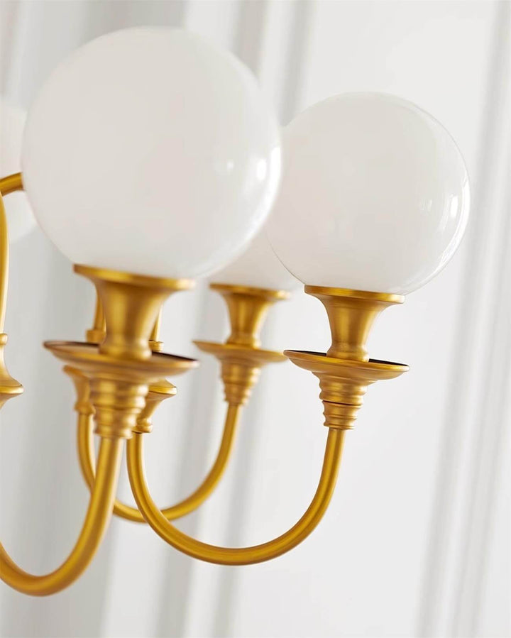 Solora Chandelier | Brass & Glass Light for Dining & Living Room