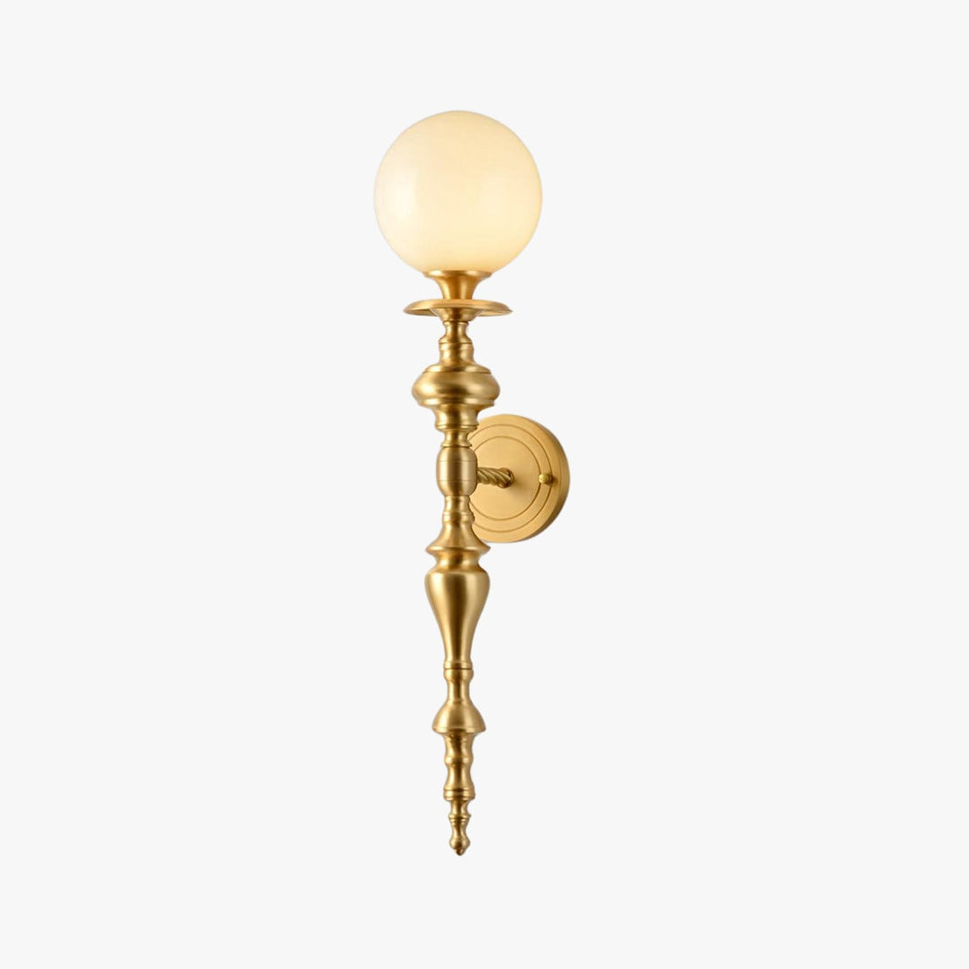 Solora Wall Sconce | Contemporary Brass & Glass Wall Light