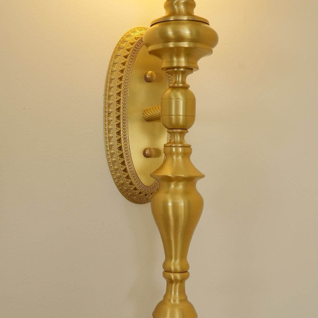 Solora Wall Sconce | Contemporary Brass & Glass Wall Light