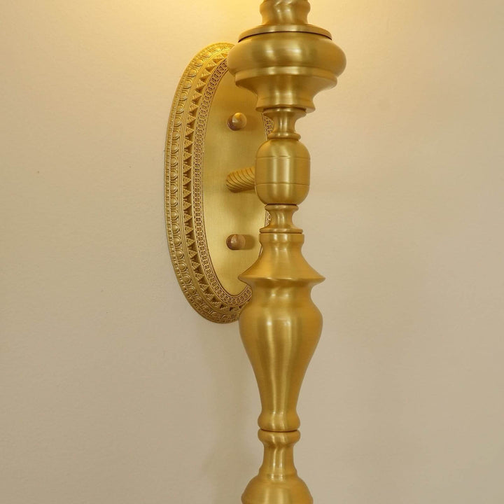 Solora Wall Sconce | Contemporary Brass & Glass Wall Light