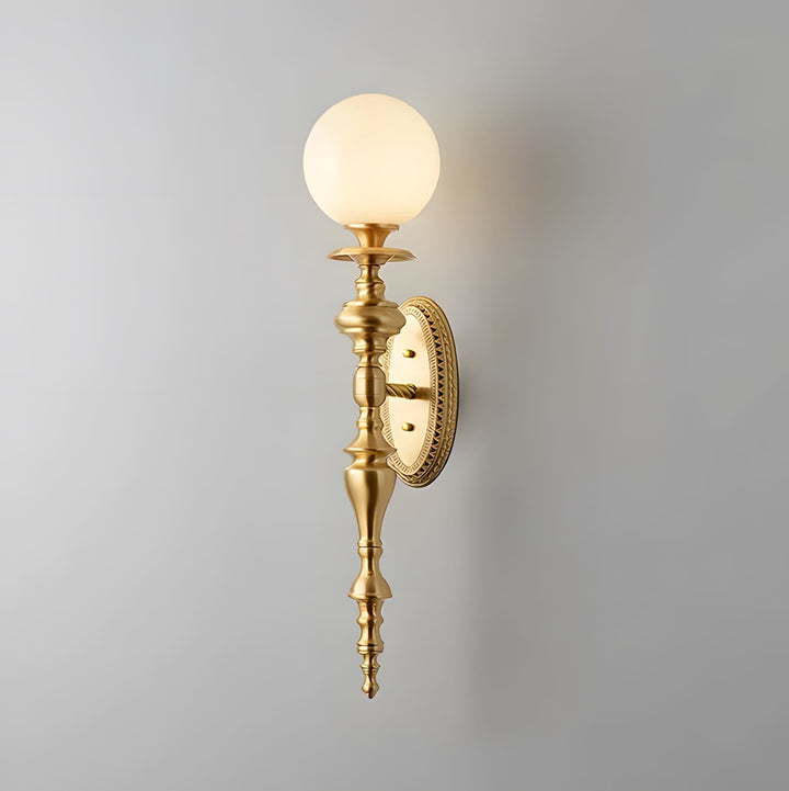 Solora Wall Sconce | Contemporary Brass & Glass Wall Light