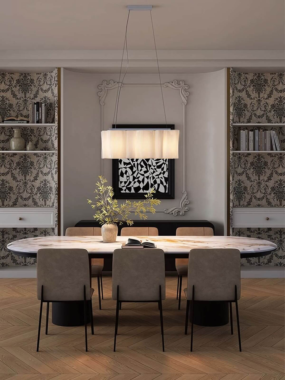 Solune Chandelier - French Light Luxury Creative Glass Decoration