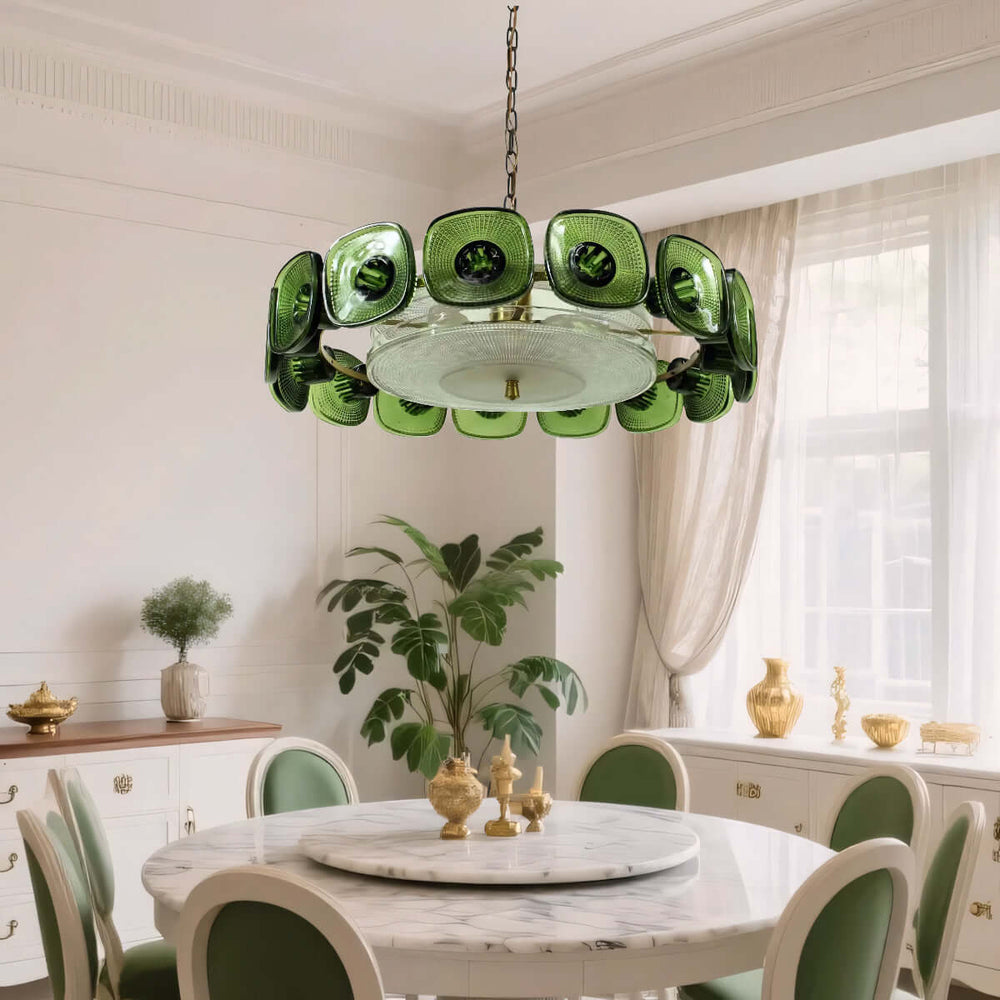 Solvani Chandelier – French Vintage Art Glass Lighting