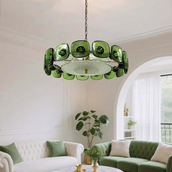Solvani Chandelier – French Vintage Art Glass Lighting
