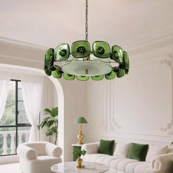 Solvani Chandelier – French Vintage Art Glass Lighting