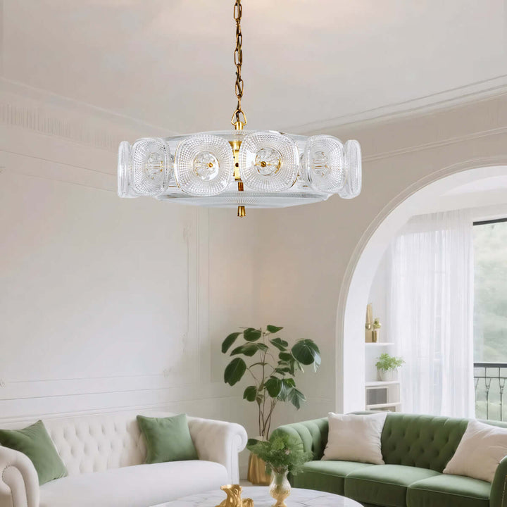 Solvani Chandelier – French Vintage Art Glass Lighting