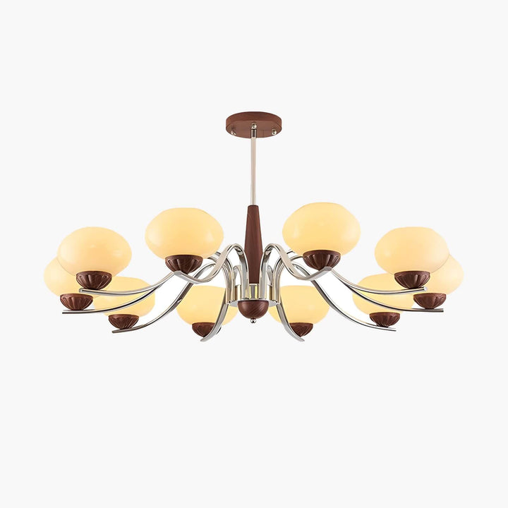 Soravia Chandelier - Contemporary Wood & Glass Living Room Light