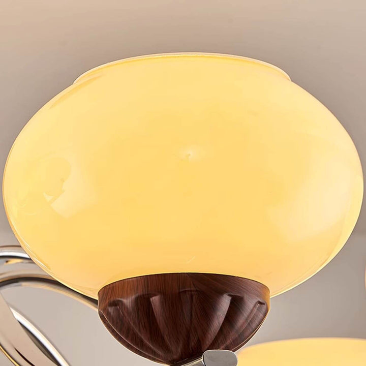 Soravia Chandelier - Contemporary Wood & Glass Living Room Light