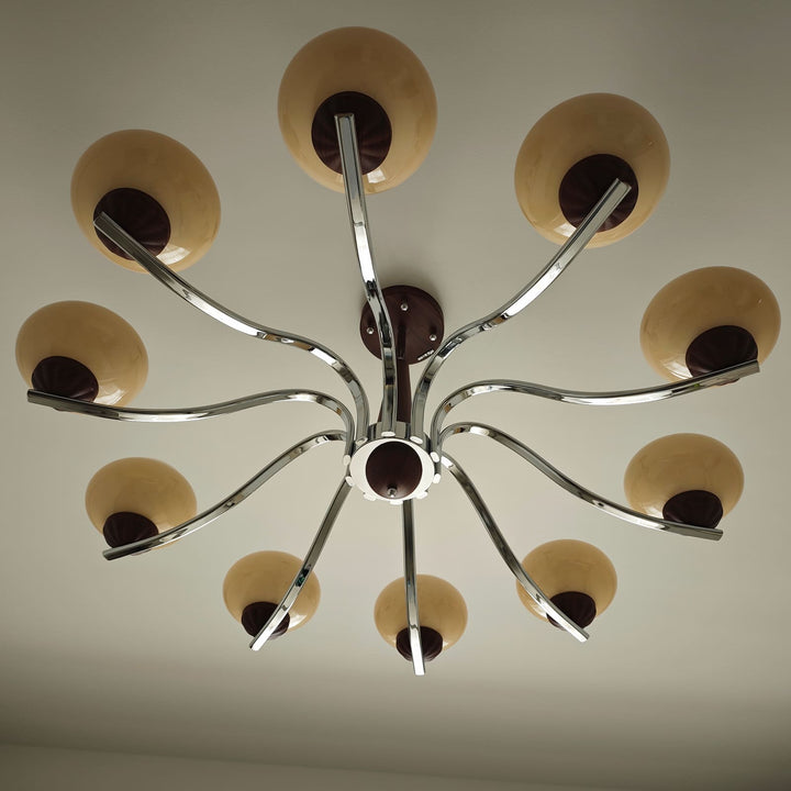 Soravia Chandelier - Contemporary Wood & Glass Living Room Light
