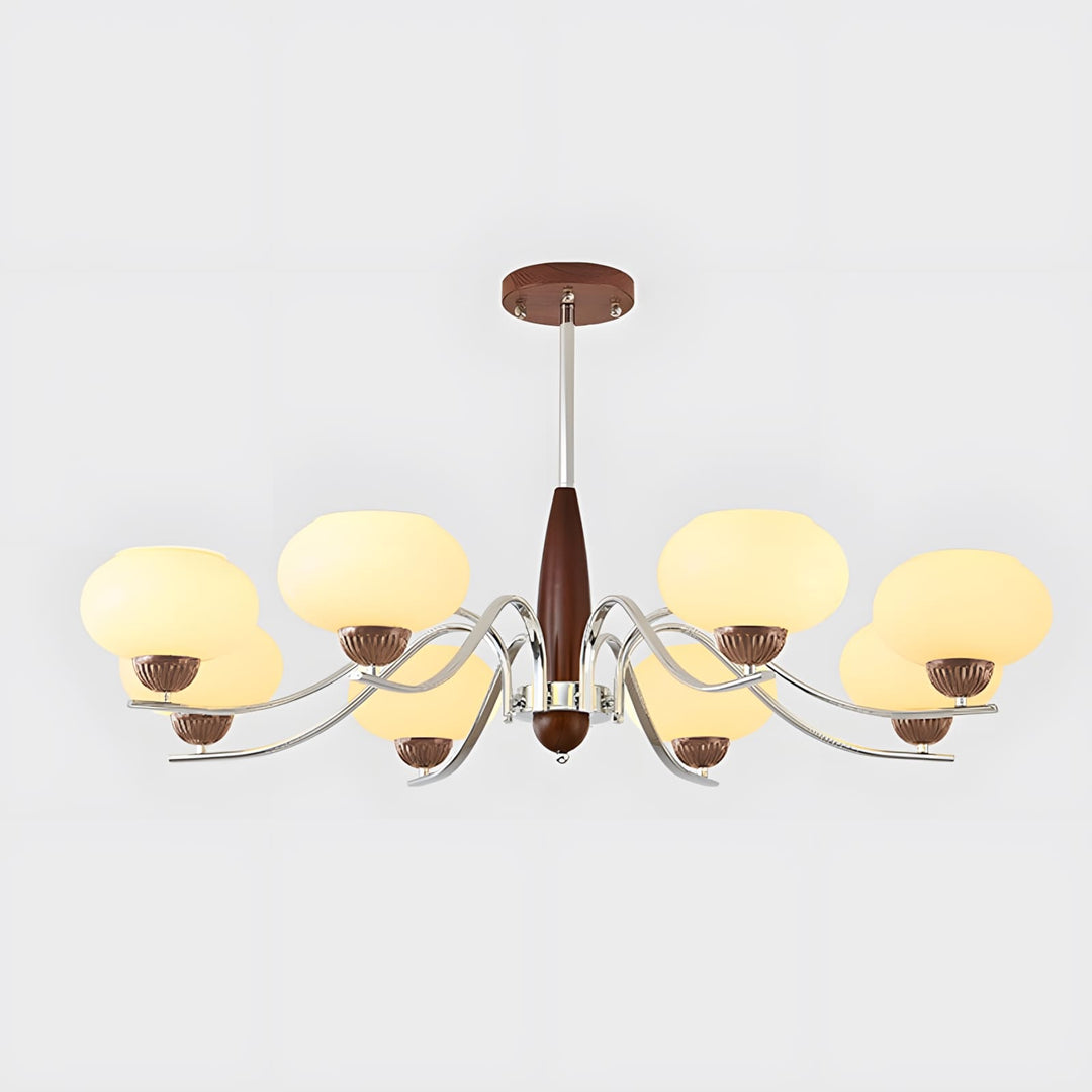 Soravia Chandelier - Contemporary Wood & Glass Living Room Light