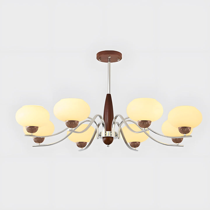 Soravia Chandelier - Contemporary Wood & Glass Living Room Light
