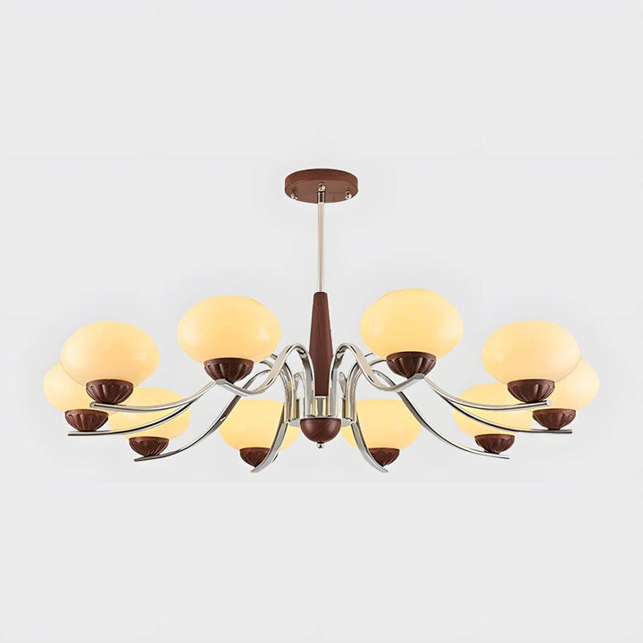 Soravia Chandelier - Contemporary Wood & Glass Living Room Light