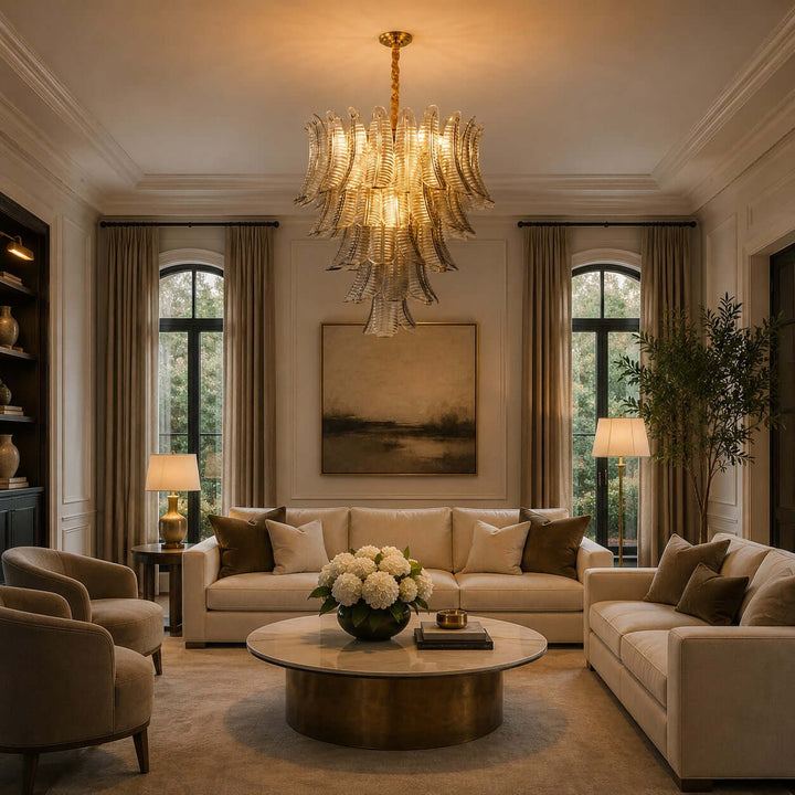 Sorelia Chandelier | Contemporary Murano Glass for Living Room
