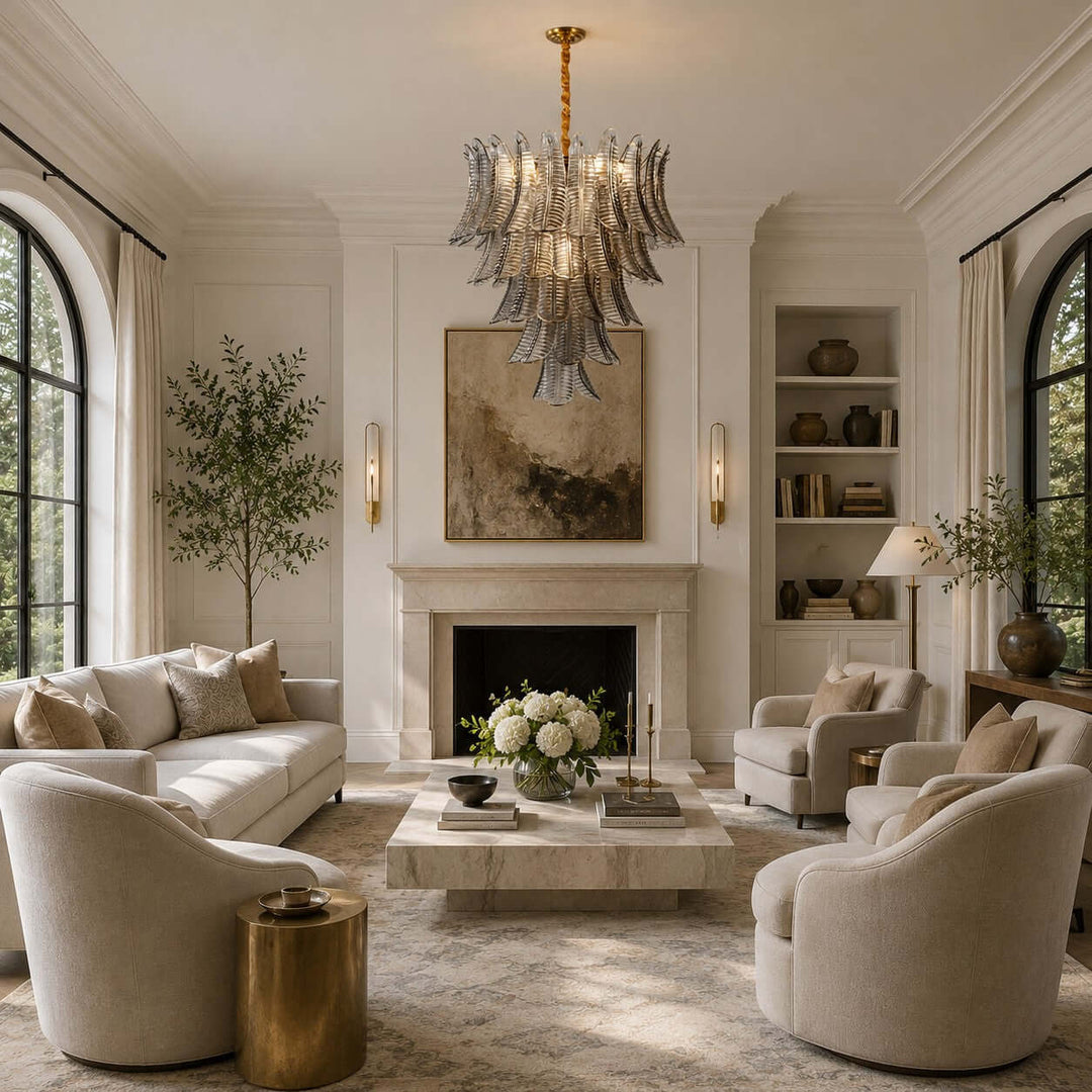 Sorelia Chandelier | Contemporary Murano Glass for Living Room