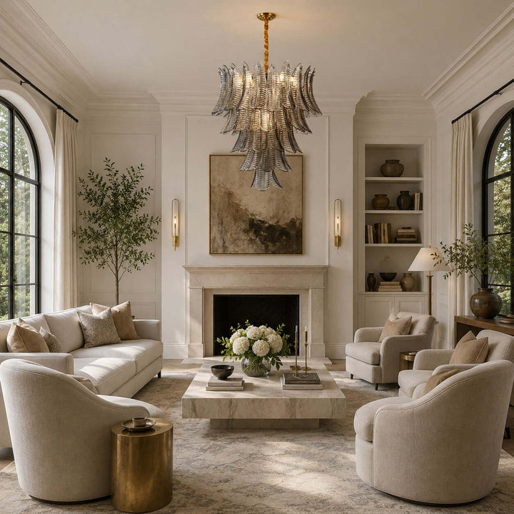 Sorelia Chandelier | Contemporary Murano Glass for Living Room