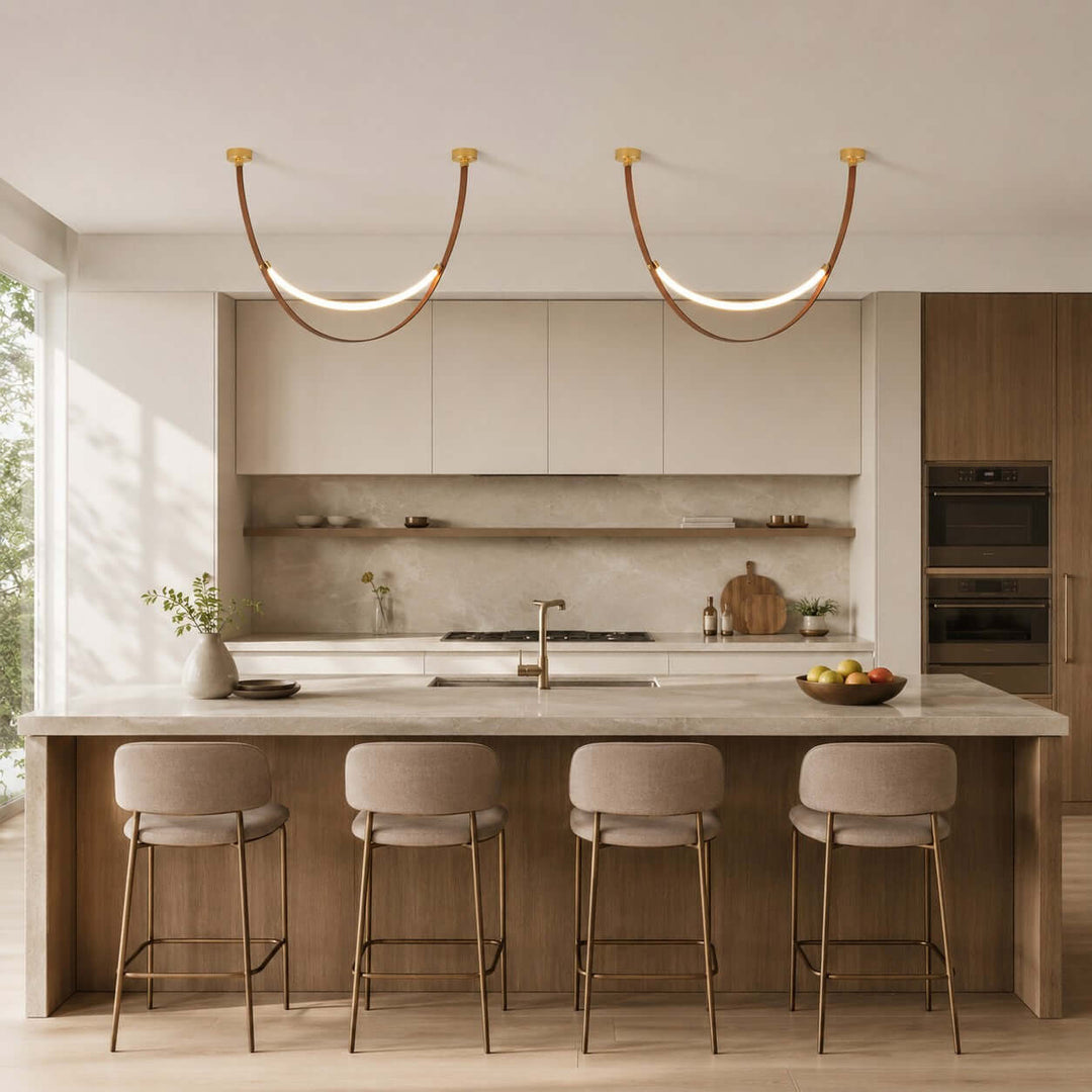 Sorin Pendant Light - Modern Leather Art Island Light Fixture | Vinlighting