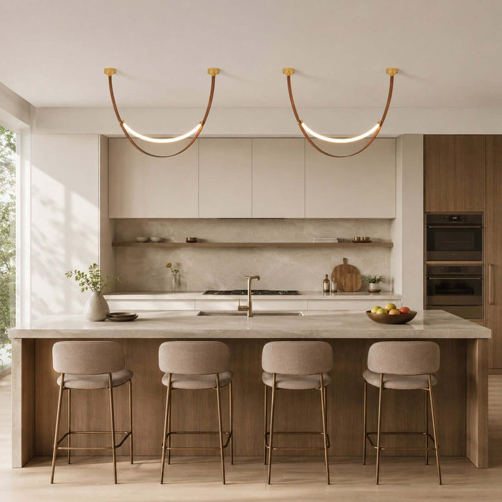 Sorin Pendant Light - Modern Leather Art Island Light Fixture | Vinlighting