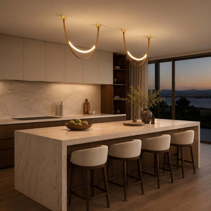 Sorin Pendant Light - Modern Leather Art Island Light Fixture | Vinlighting