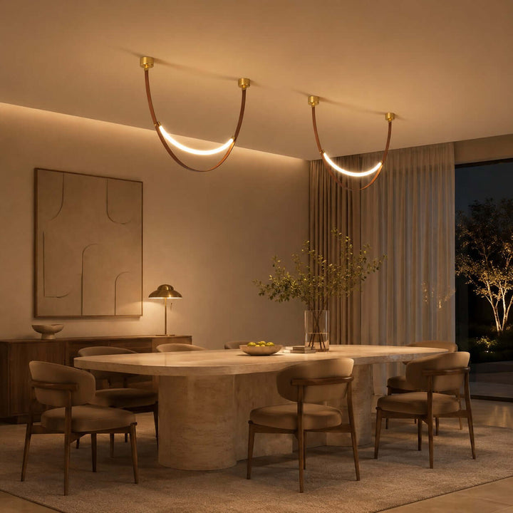Sorin Pendant Light - Modern Leather Art Island Light Fixture | Vinlighting