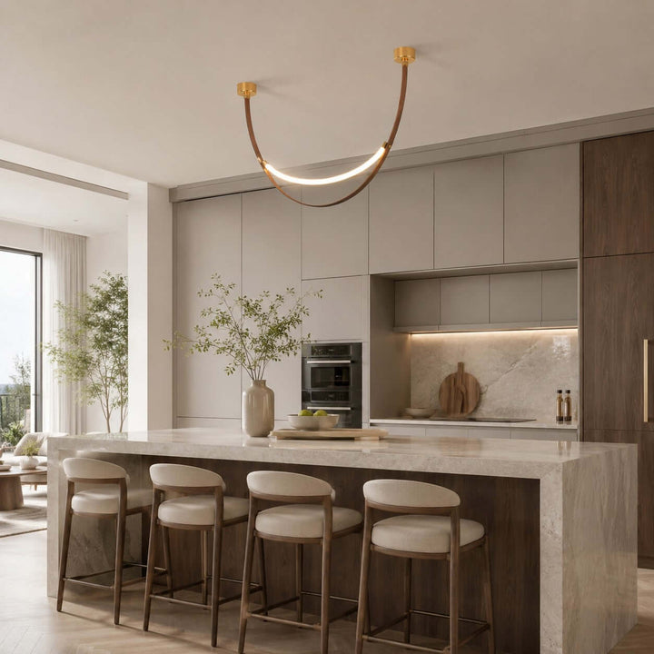 Sorin Pendant Light - Modern Leather Art Island Light Fixture | Vinlighting