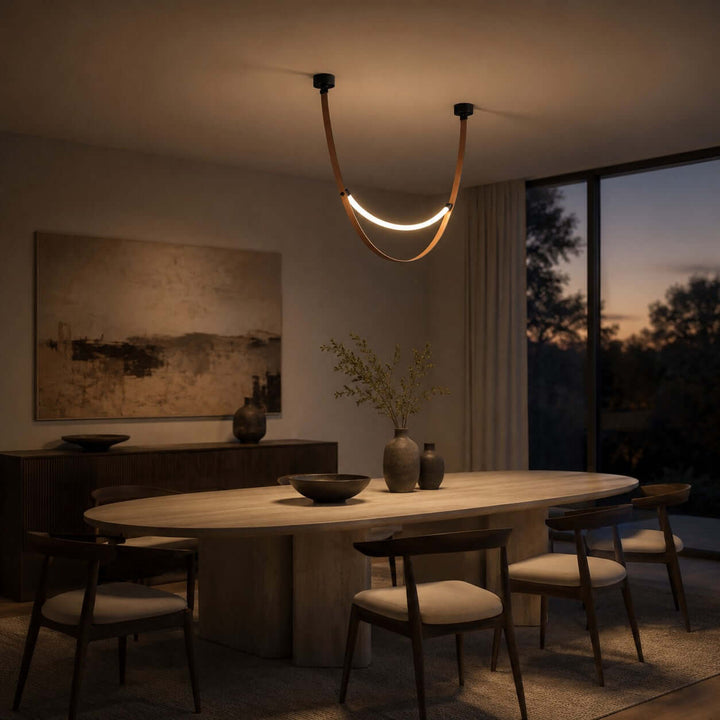 Sorin Pendant Light - Modern Leather Art Island Light Fixture | Vinlighting