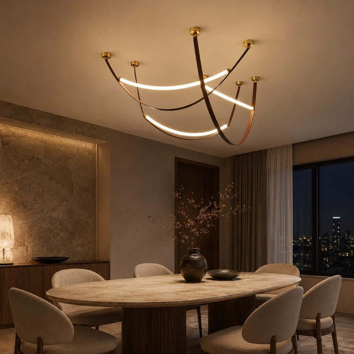 Sorin Pendant Light - Modern Leather Art Island Light Fixture | Vinlighting