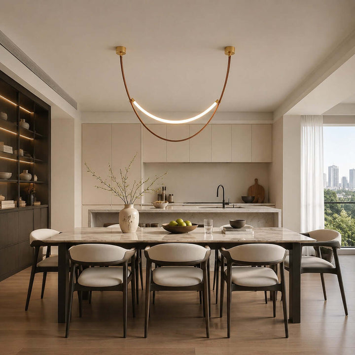 Sorin Pendant Light - Modern Leather Art Island Light Fixture | Vinlighting