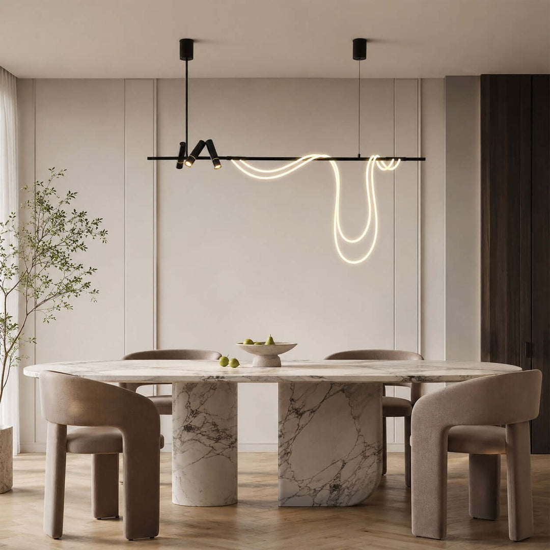 Modern Black LED Chandelier for Dining Rooms and Islands | Vinlighting