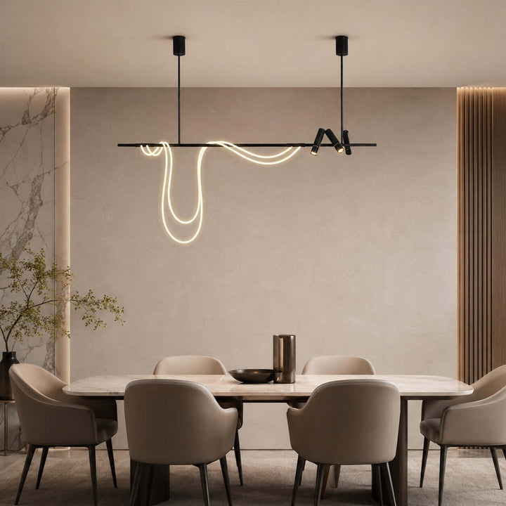 Modern Black LED Chandelier for Dining Rooms and Islands | Vinlighting