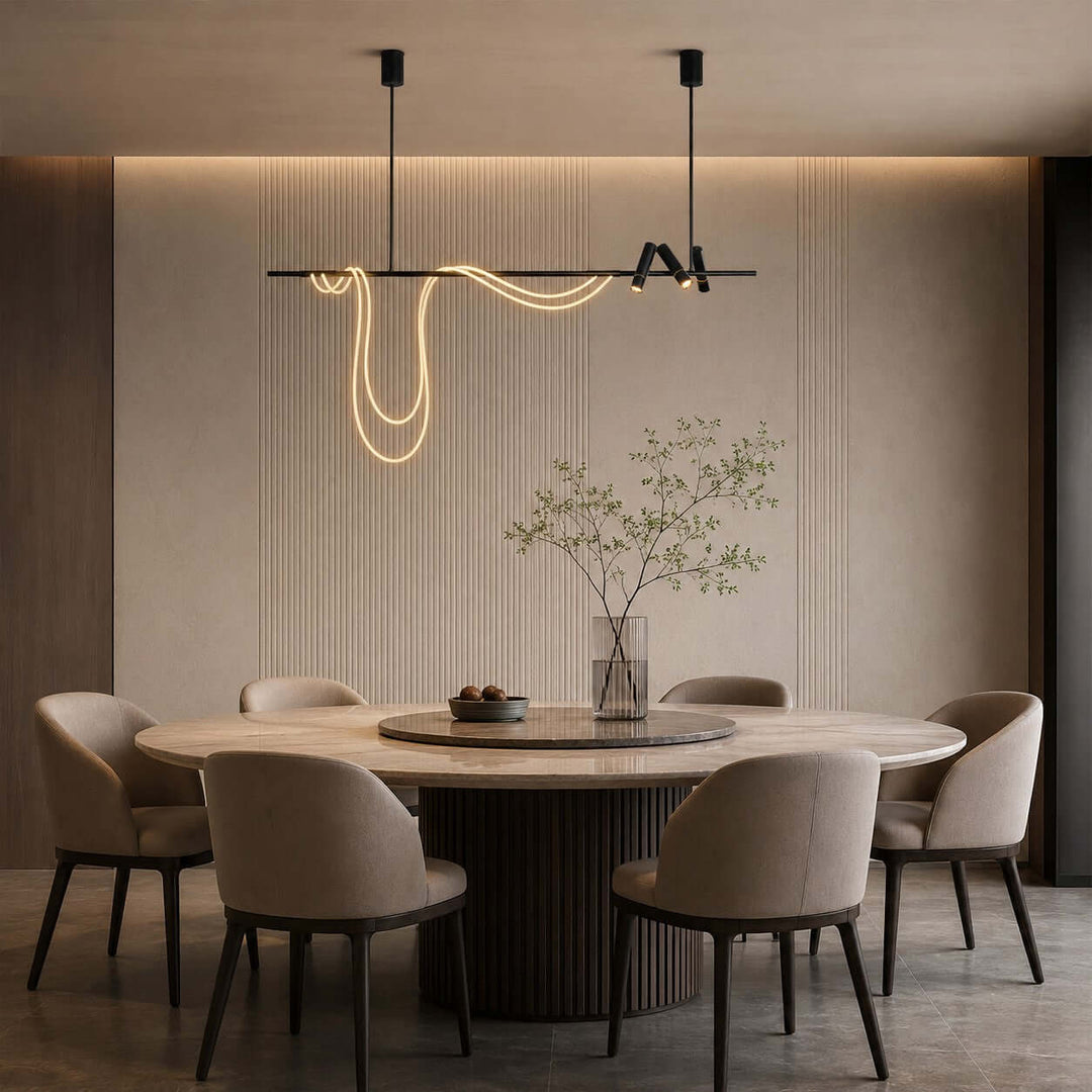 Modern Black LED Chandelier for Dining Rooms and Islands | Vinlighting