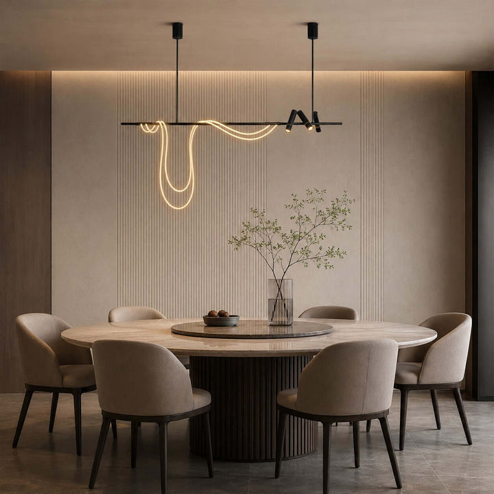 Modern Black LED Chandelier for Dining Rooms and Islands | Vinlighting