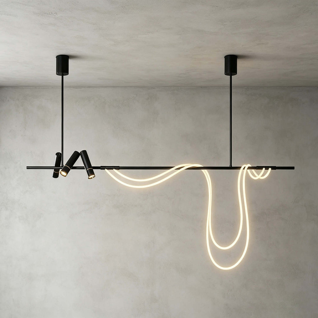 Modern Black LED Chandelier for Dining Rooms and Islands | Vinlighting