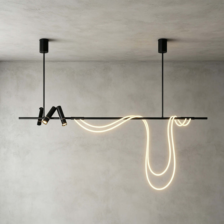 Modern Black LED Chandelier for Dining Rooms and Islands | Vinlighting