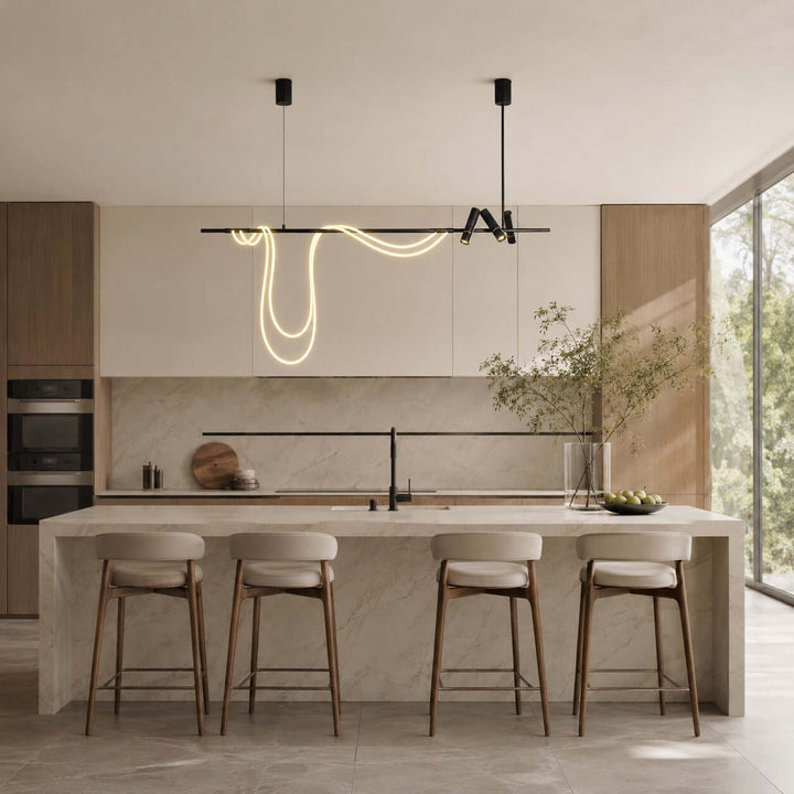 Modern Black LED Chandelier for Dining Rooms and Islands | Vinlighting