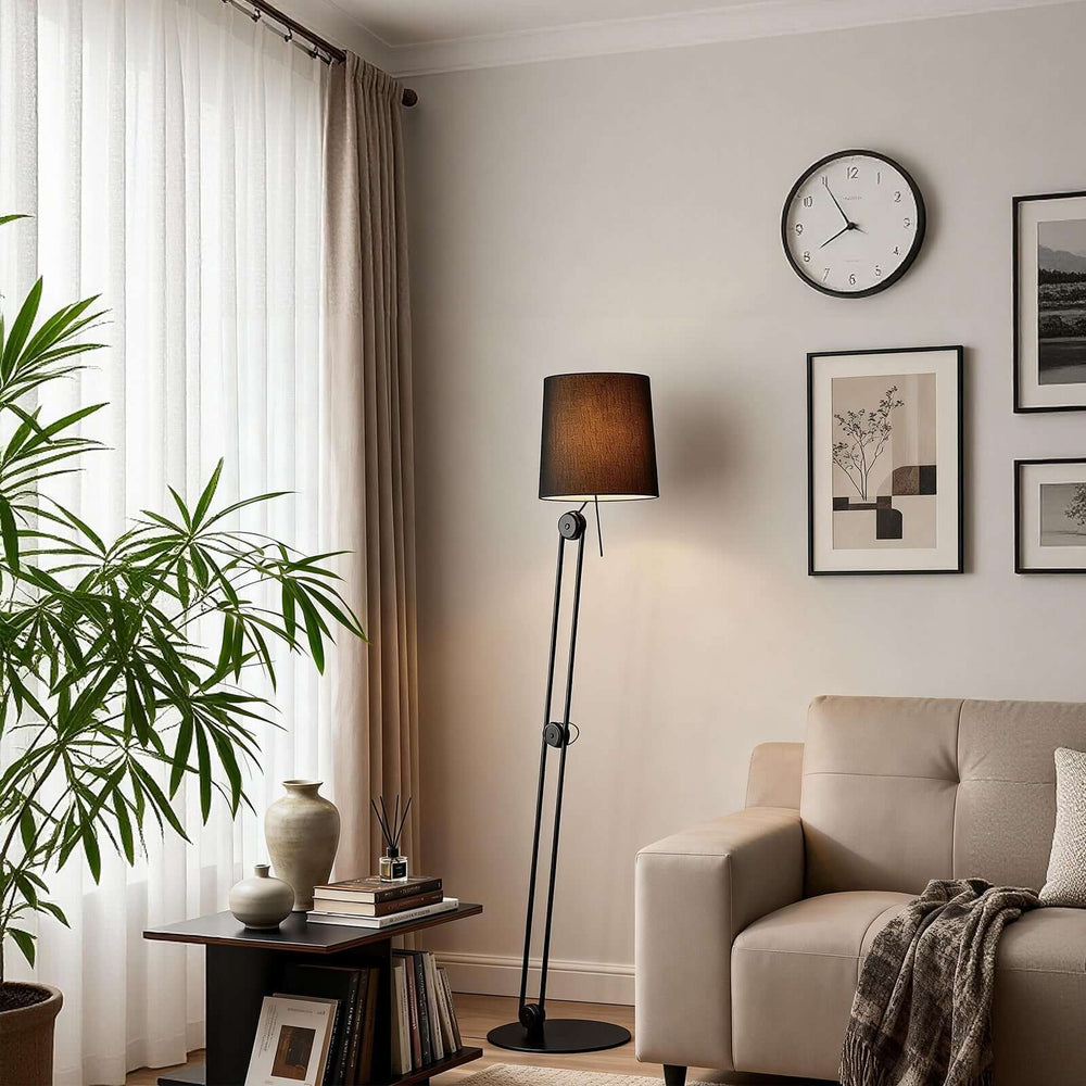 Sovan Floor Lamp – Retro Fabric Artistic Floor Lamp