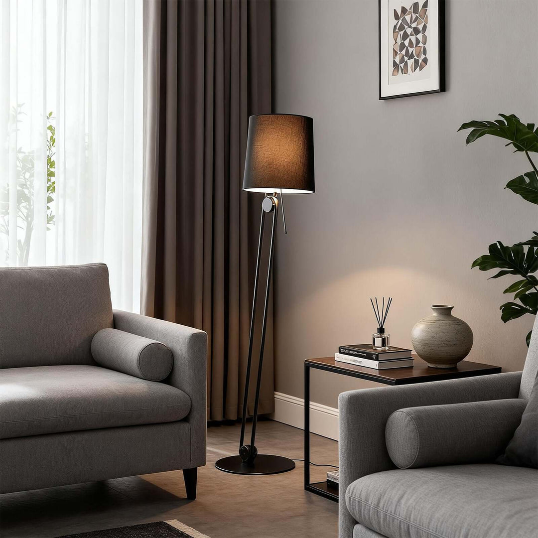 Sovan Floor Lamp – Retro Fabric Artistic Floor Lamp