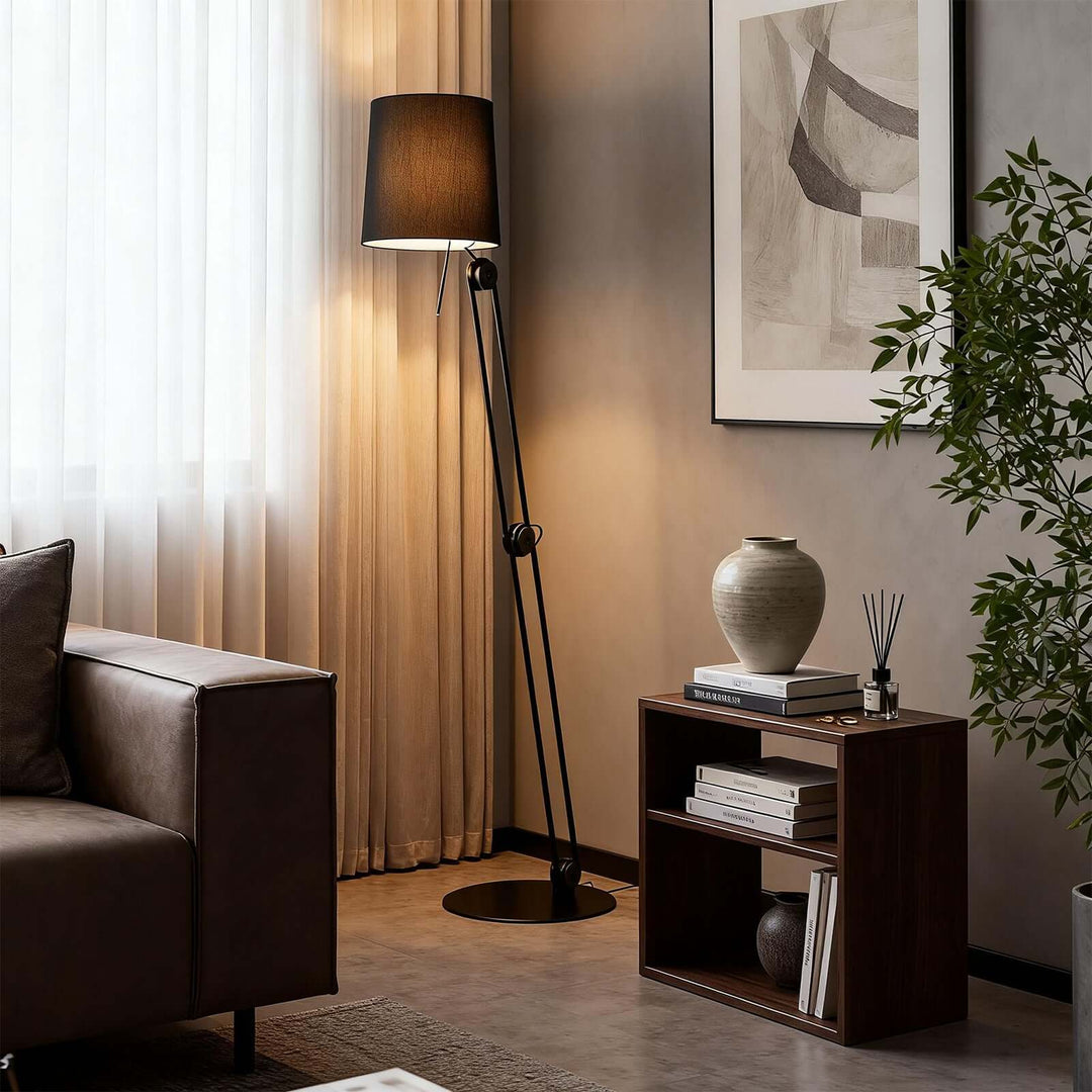 Sovan Floor Lamp – Retro Fabric Artistic Floor Lamp