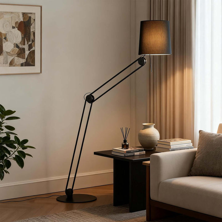 Sovan Floor Lamp – Retro Fabric Artistic Floor Lamp