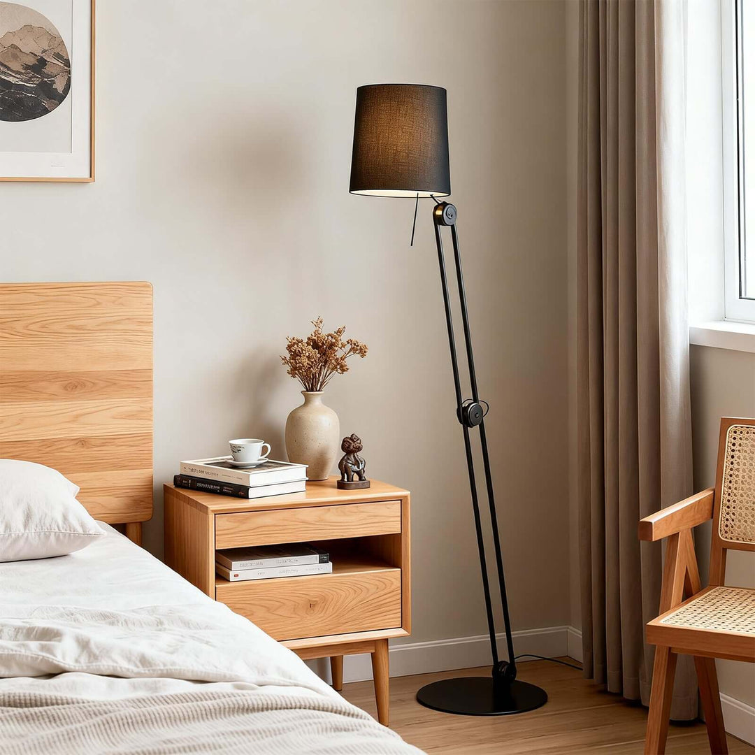 Sovan Floor Lamp – Retro Fabric Artistic Floor Lamp