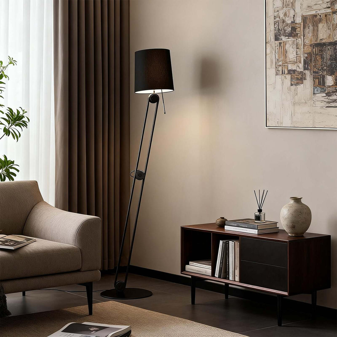 Sovan Floor Lamp – Retro Fabric Artistic Floor Lamp